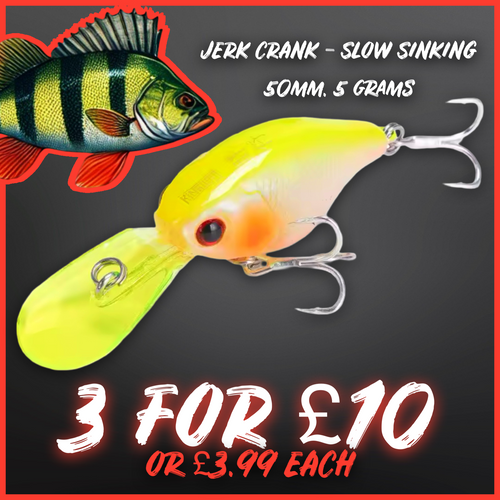 Crankbait / Plug Hard Lure 50mm 5g. Yellow with yellow Lip.