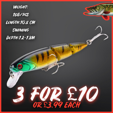 Load image into Gallery viewer, Multi section fishing lures. Best lures for pike. Upper layers. Hard lure. Various. Pike fishing. 