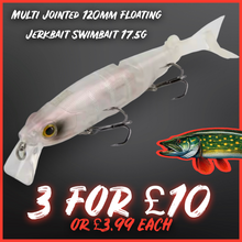 Load image into Gallery viewer, Multi Jointed 120mm Floating Hard Bait Minnow Jerkbait Swimbait Lure 17.5g