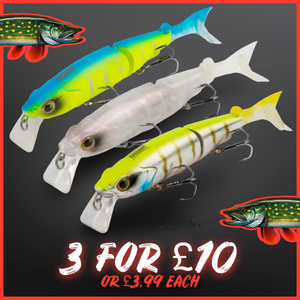 Multi Jointed 120mm Floating Hard Bait Minnow Jerkbait Swimbait Lure 17.5g